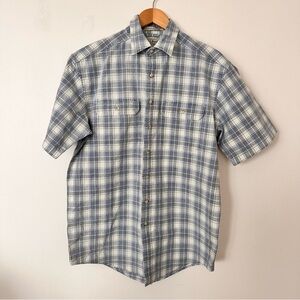 L.L.Bean Traditional Fit Short Sleeve Plaid Shirt – M Tall